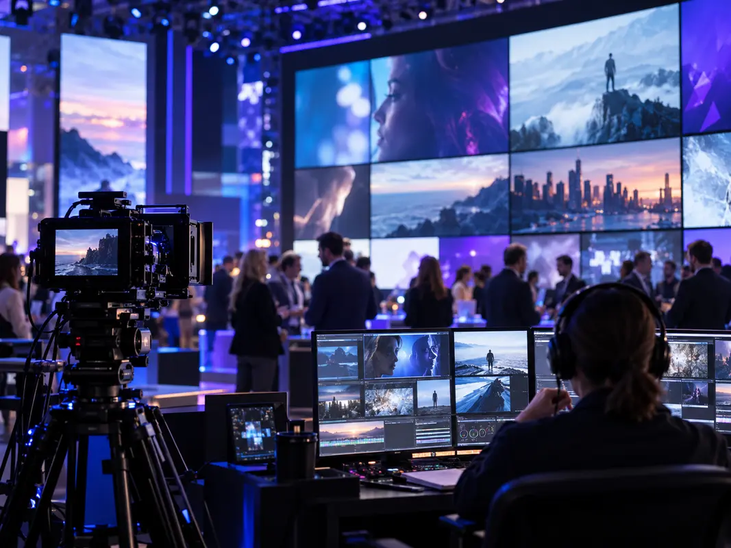 Illustration audiovisuelle pour le congrès MIPCOM Cannes à Cannes